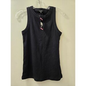 EXPRESS Black Ribbed Tank Top Women's Size S Sleeveless Crew Neck Casual